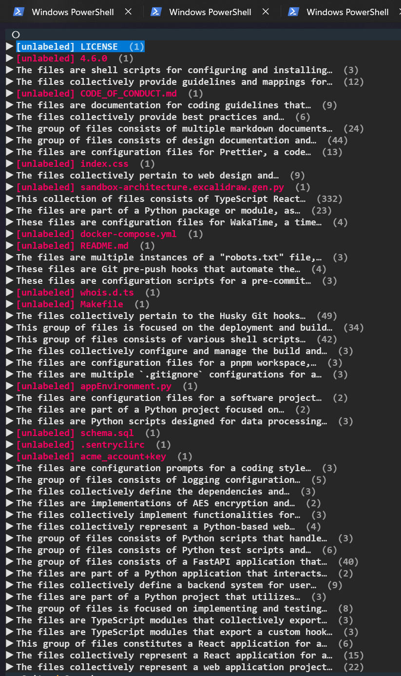 rqlex tree output